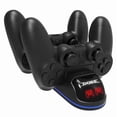 thumbnail image 2 of DOBE PS4 Controller Charging Station - LED "Train Head" Dual Dock for PS4/PS4 Slim/PS4 Pro DualShock 4 + 4 USB Ports | Fast Charging, LED Indicators, Overcharge Protection, Anti-Slip Base, 2 of 5