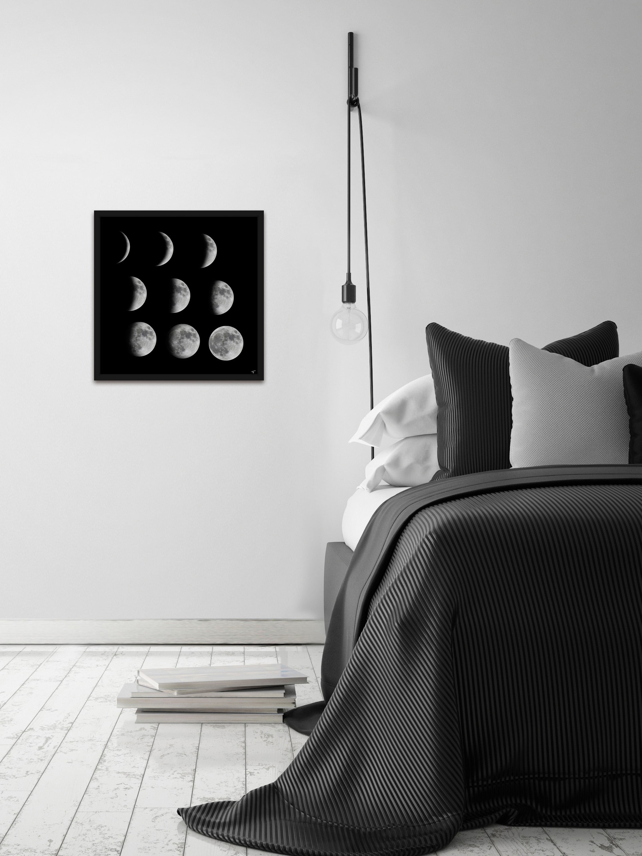 Marmont Hill Phases of the Moon III Framed Wall Art, 18" x 18"