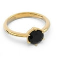 thumbnail image 3 of 2.00 Carat New Design Round Cut Black Onyx Gemstone Solitaire Bridal Ring for Ladies Solid 14K Yellow Gold Size 7.5 by Diamond-Capitals, 3 of 8