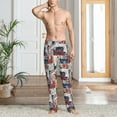 thumbnail image 4 of Salouo Marine Sailing Print Pajama Pants for Men, Lounge Pants Elastic Waistband Casual Men's sleepwear Loungewear Sleep Pajama Pant -Large, 4 of 7