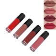 thumbnail image 4 of 4Pcs Moisturize Lip Glaze, Long Lasting Lipstick, Matte Texture Exquisite Elegant Smoothing Compact Design Lip Gloss For Makeup Daily Use, 4 of 8