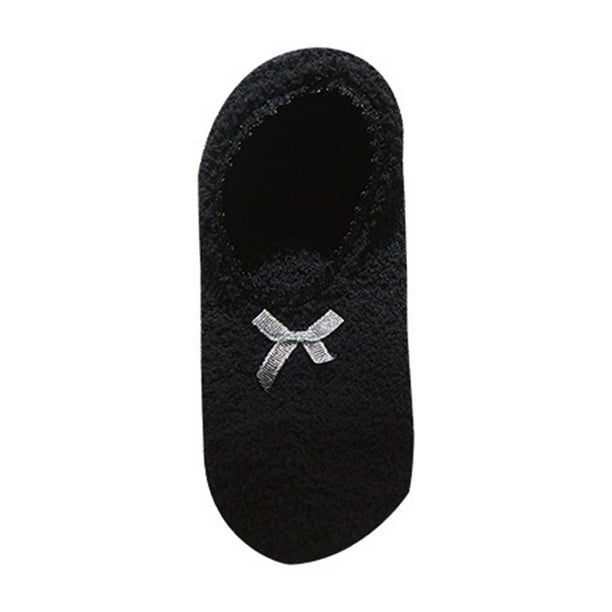 Calcetines de invierno para mujer, estampados de lana de cordero, antideslizantes, de algodón