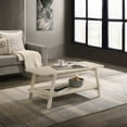 thumbnail image 7 of Roundhill Furniture Metz Mid-Century Modern Wood Shelf Coffee Table, Off-White Finish, 7 of 7