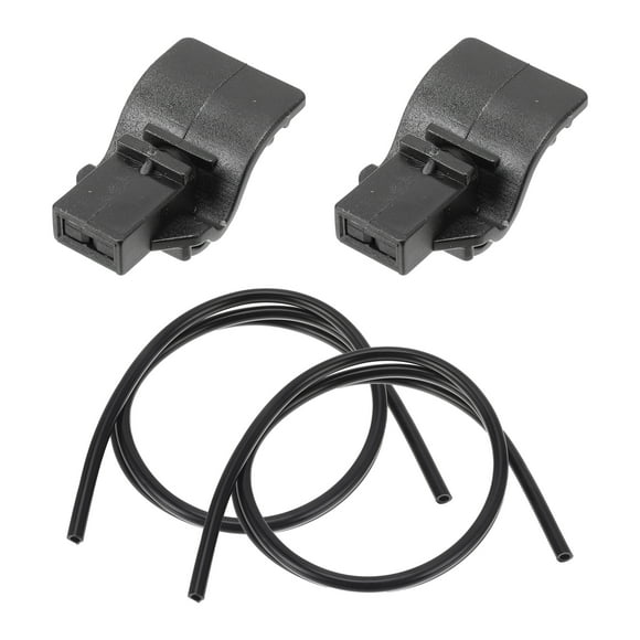 Unique Bargains Windshield Washer Nozzle Kit for Ford for Mustang 2017 Windshield Spray Nozzles Wiper Spray Washer Jet No.FR3Z17603AA 2 Pcs 1 Meter Fluid Hose