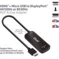 thumbnail image 2 of 4K 120Hz or 8k30Hz HDMI to DisplayPort Video Adapter w/USB Power - HDMI 2.1 (Male) to DP 1.4 (Female) Active Monitor Converter (CAC-1335), 2 of 9