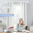 thumbnail image 5 of White Wrap Around Curtain Rods 72 to 144 Inch:Blackout Heavy Duty Adjustable Window Curtain Rod for Bedroom Kitchen,Modern Decorative Curved French Metal Single Drapery Rods Easy Install,White, 5 of 17