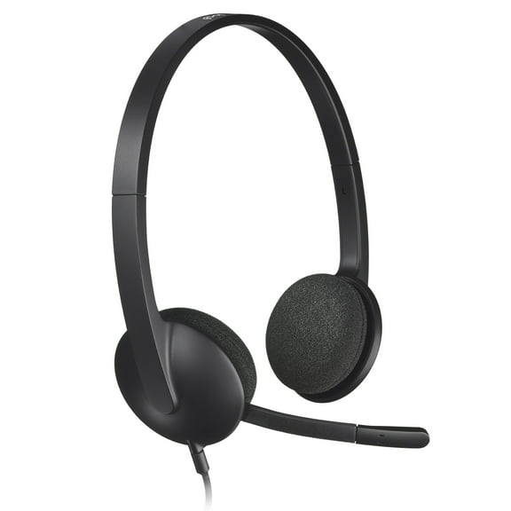 Logitech H340 USB Headset with Noise-Cancelling Mic, Black