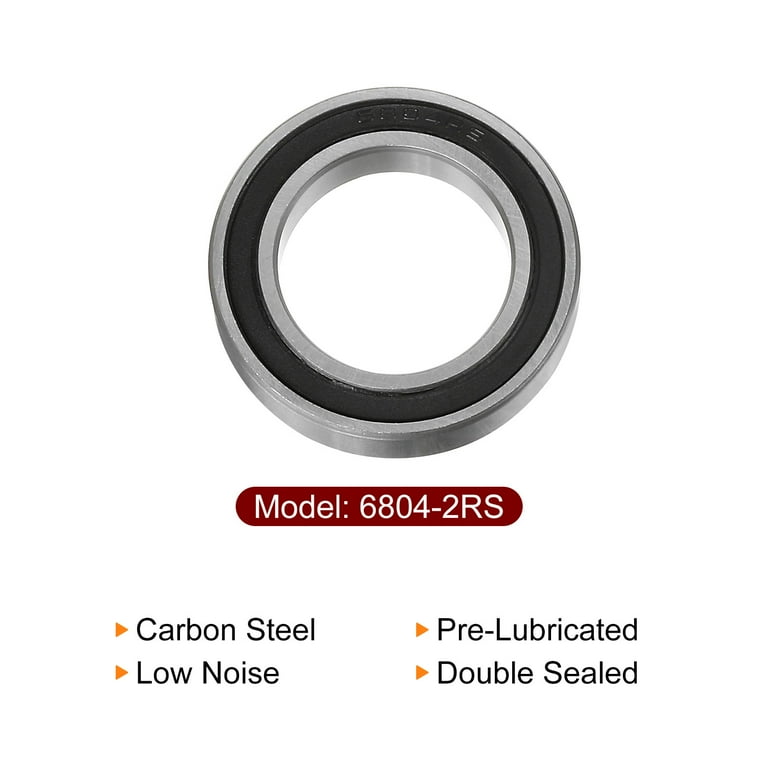 Uxcell 6804-2RS Ball Bearings 20mmx32mmx7mm Chrome Steel Double