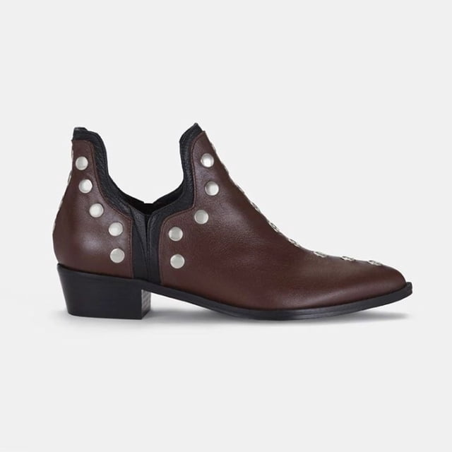 Botas romanas desnudas de tacón bajo de manga hueca transpirables retro de invierno para mujer Wmkox8yii shkj552