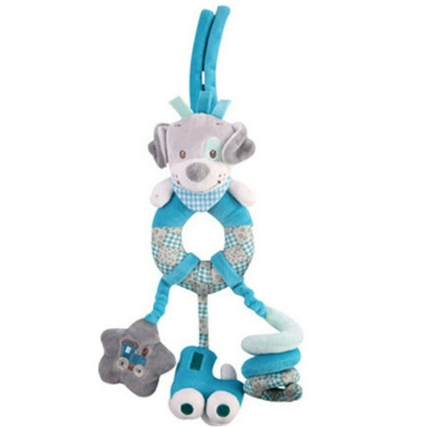 Juguetes para bebés de 0 a 12 meses, cuna de juguete de felpa de animal suave, cama para recién nacidos, juguetes educativos para niños, sonajeros para cochecito, asiento de coche de juguete Gong Bohan LED