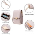 thumbnail image 4 of Cartera diagonal para mujer con soporte para teléfono móvil, bolso ligero con pantalla táctil, cartera de piel sintética, 4 of 6
