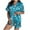 Sky Blue, variant on YuYuBao Women Pajamas Sets Christmas Snowflake Print Silk Satin Short Sleeve Shirt With Shorts Pjs Sleepwear Sets
