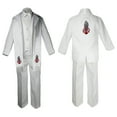 thumbnail image 3 of New Born Baby Boy Christening Baptism Formal White Paisley Suit Silver Mary on Stole & Back SM-20, 3 of 4