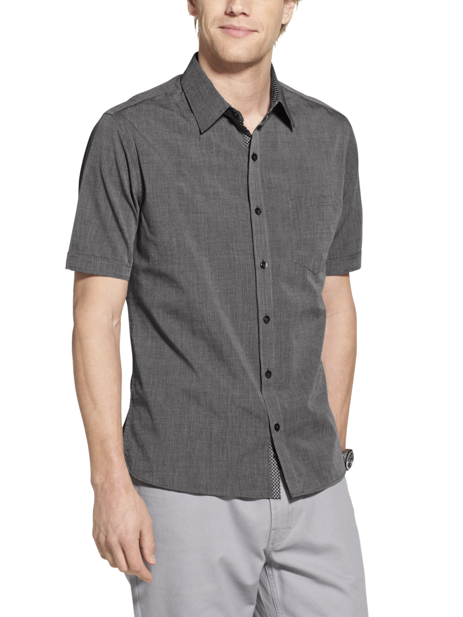 Geoffrey Beene Men's Slim Fit Short Sleeve Shirt - Walmart.com