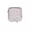 thumbnail image 2 of Autumn Ottoman Cover, Watercolor Rain Umbrella, 2 Piece Slipcover Set with Ruffle Skirt for Square Round Cube Footstool Decorative Home Accent, Standard Size, Pale Sky Blue and Baby Pink, by Ambesonne, 2 of 5