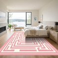 thumbnail image 3 of ODIKA 6'x9' Machine Washable Non-Slip Area Rug, Geometric Pink High Traffic Rug, Pink, 1058495, 3 of 7