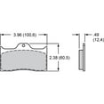 thumbnail image 3 of WILWOOD PolyMatrix E Compound Brake Pads Dynalite Caliper Set of 4 P/N 15E-6096K, 3 of 4