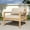Acacia Wood,Beige, variant on Outdoor Sofa, MYERS CHAISE LOUNGE (MP1), White Patio Furniture,Metal+Mesh Outdoor Sectional, Garden & Outdoor & Patio Furniture Patio Seating