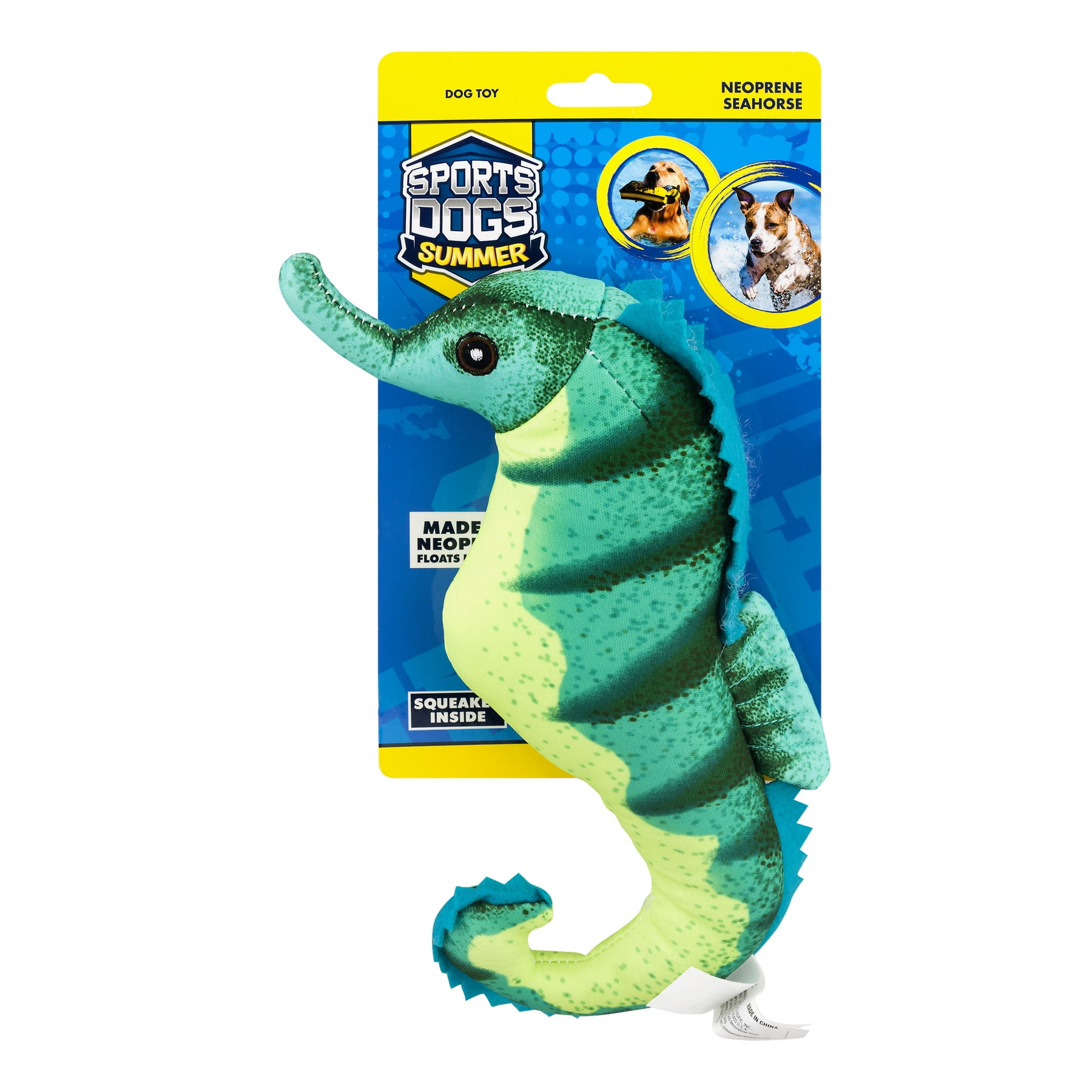 Summer Sports Dogs Neoprene Seahorse Floating Dog Squeaky Toy