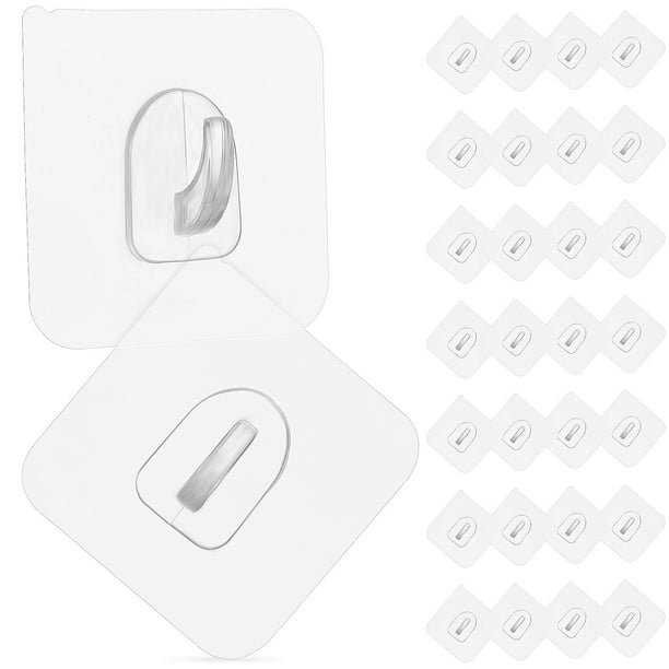 30 pcs ganchos autoadhesivos ganchos transparentes para la cocina de la puerta del baño del baño