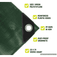 thumbnail image 4 of Core Tarps 8 Mil Heavy Duty Tarp Camping Tarpaulin Waterproof Cover, Green/Black 25′ X 45′Ft, 4 of 7