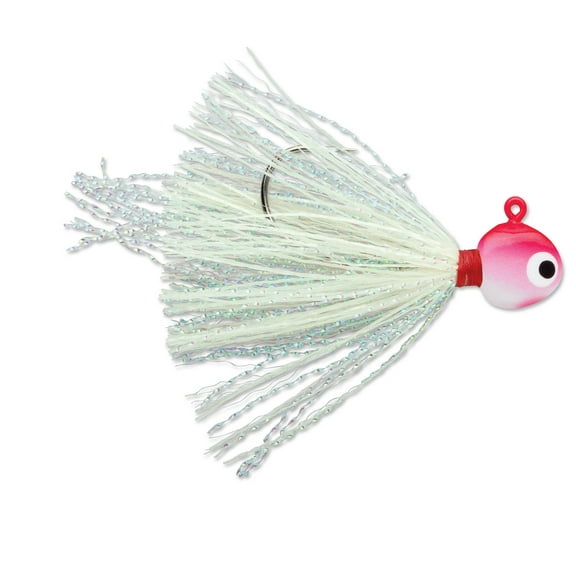 VMC Hot Skirt Glow Jig 1/16oz Red White Fishing Lure