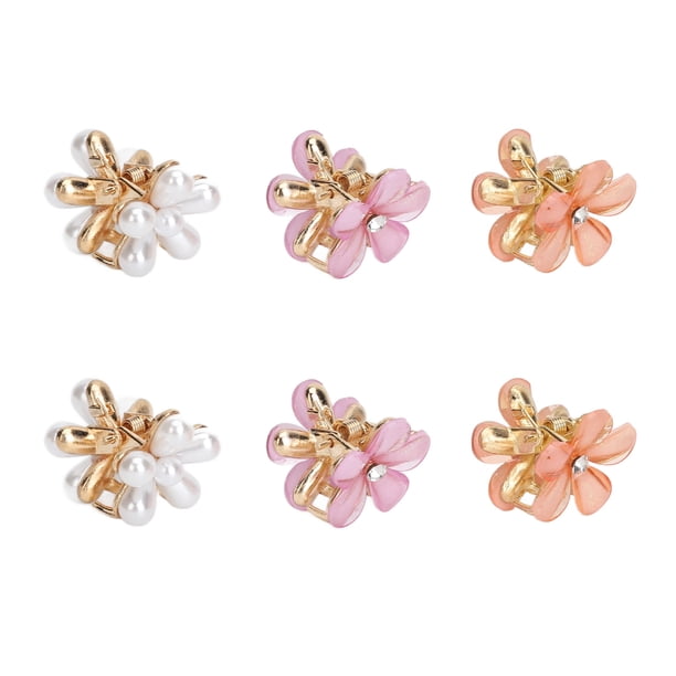 18 pinzas para el pelo con forma de flor en miniatura, pinzas para el pelo con forma de flor pequeña, pinzas para el pelo dulces a juego para niñas y mujeres