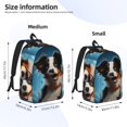 thumbnail image 2 of Fuzoiu Playful Smile Cute Dog Print Canvas Backpack,Lightweight Travel Daypack,School Backpack Purse for Women Men, Casual Aesthetic Backpack, 2 of 5