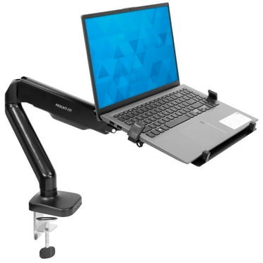 Mount-It! Full Motion Adjustable Laptop Desk Mount, Laptop Riser and Platform, Stand, Gas Spring, New Design