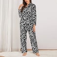 thumbnail image 2 of Fotbe Snake Pattern Long Sleeve Pajama Set for Women,Sleepwear Set,2-piece Loungewear Set,Soft PJs Comfy Nightwear with Pockets -XX-Large, 2 of 7