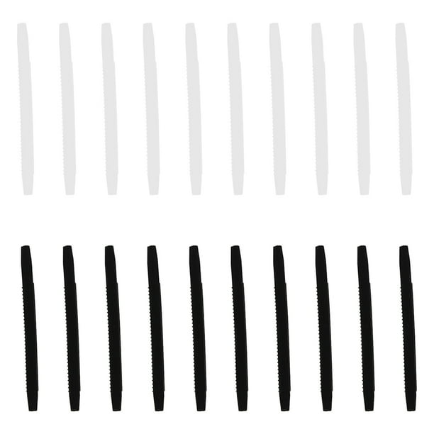 KAKOWELY 40 piezas de repuesto de silicona para gafas, almohadillas antideslizantes para las patillas (blanco y negro)
