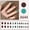 A1, variant on Short Square Press On Nails, Brown & Teal Two Tone Fake Nails - 24PCS Glue On Nails with Jelly Glue & Nail File - Reusable False Nails for Women, Daily Wear & Party - Buy 2 Get 1 Free