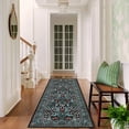 thumbnail image 1 of Garvee 2x6 Floral Runner Rug Hallway Rug, Washable Rugs Non Slip Stain Resistant Soft Indoor Printed Rug Carpets, Low Pile Floor Mats for Entryway Laundry Room Bedroom, Black, 1 of 8