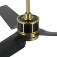 LEDET 52 in. Black and Gold Indoor 3ABS Blades LED Ceiling Fan with