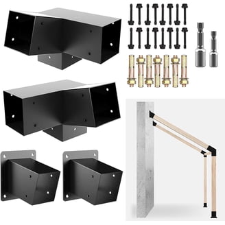 4 Pcs Steel Corner Brackets For Workbench - Right Angle Support For 2x4 Wood, Heavy Duty DIY 6 thumbnail image