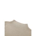 thumbnail image 4 of Qmyliery Women Winter Ribbed Sweater, Adults Casual Solid Color Long Sleeve Round Neck Knitwear Gift, 4 of 8