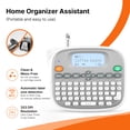 thumbnail image 2 of Rongta Label Maker Machine with Tape, Label Maker Waterproof with QWERTY Keyboard, TM95 12mm Portable Labeler  with 1 Tape for Home Organization, Office or School Supplier , White, 2 of 7