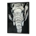 thumbnail image 3 of The Close Up Portrait Of An African Elephant 30 in x 40 in Framed Painting Canvas Art Print, by Designart, 3 of 5
