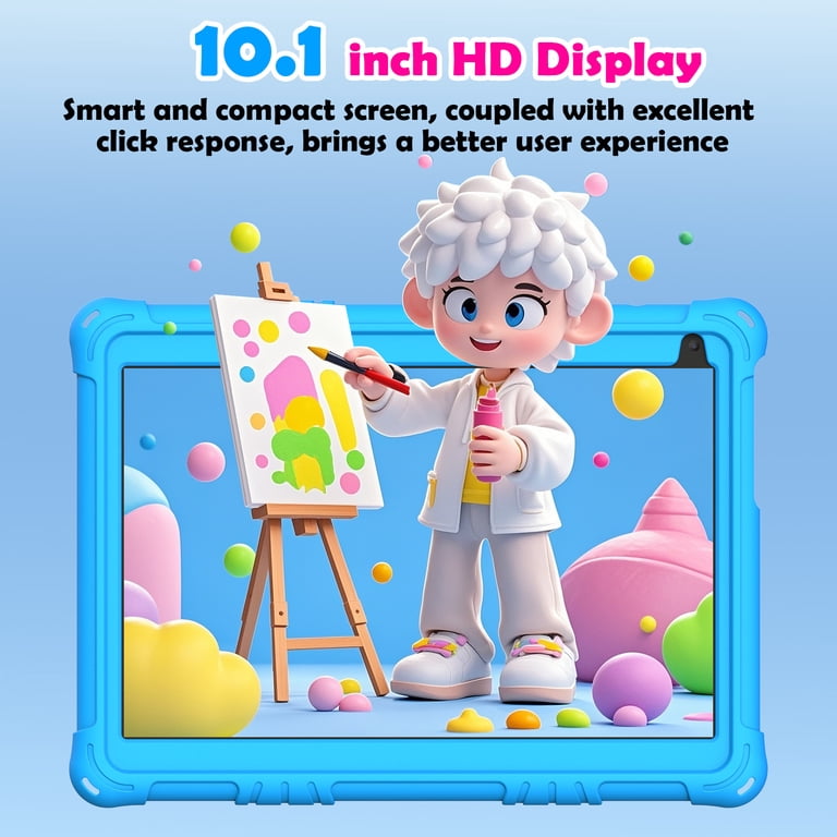 2024 Kids Tablet, 10 inch Android 13, 8GB+64GB, Shockproof, 2.4G