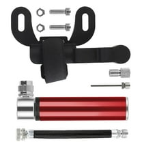 Stri 1 Set Mini Bike Inflator Tire Pump Portable Aluminum Alloy Mountain Road Bike Air Cycling Bike Pump Tyre Manual Bike Parts for Bike (Black, Red)