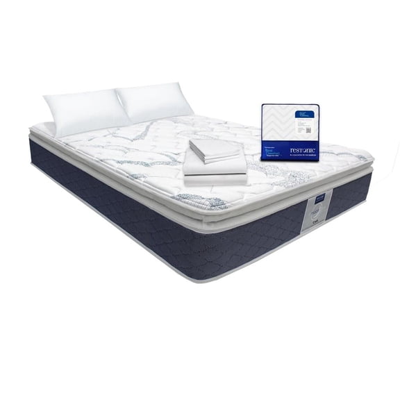 Colchón Matrimonial Restonic Master más 2 almohadas más sabanas Cell