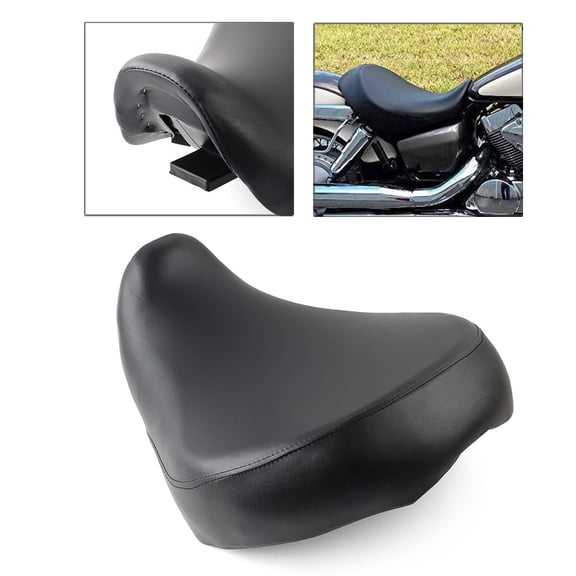 NS Front Driver Rider Pillion Cushion Seat Black Synthetic Leather for Shadow Aero VT750C 04-24 Motorbike