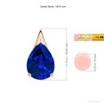 thumbnail image 3 of ANGARA Lab Grown 6.5 Ct Blue Sapphire Solitaire Pendant for Women in 14K Rose Gold (Size-14x10mm) | September Birthstone, Anniversary, Jewelry Gift for Women | Lab-Grown Blue Sapphire Necklace, 3 of 8