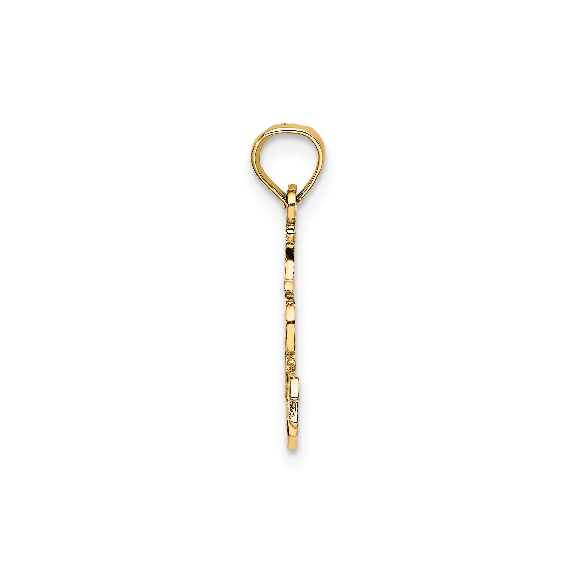 14k Yellow Gold I Do Nails Pendant for Women, Bold Statement Necklace Charm for Nail Technicians, Salon Jewelry for Beauty Professionals, Career Pride Accessory