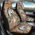 thumbnail image 4 of XYZCANDO 2 pcs Car Interior Decor for Auto Interior Front Seat Cover Easy Install Easy to Install, Truck SUV Van Car Seat Covers, Horse Pattern, 4 of 10
