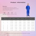 thumbnail image 6 of Choomomo Men's One Piece Long Sleeve Mechanics Workwear Stylish Work Coveralls Overalls Cargo Jumpsuit Royal Blue M/165, 6 of 6