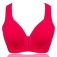 thumbnail image 2 of Sujetador Inalámbrico Transpirable Hebilla Frontal Correa Ancha Ropa Interior Delgada para Mujer Niña, Rojo, 46/105 sidaley AP001203-42, 2 of 7