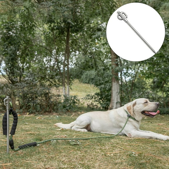 Premium Stainless Steel Dog Tie Out Stake For Camping And Outdoor Activities 30Cm Fangkenuo