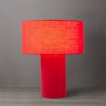 thumbnail image 3 of Moonlight Table Lamp - Crimson Red Linen Shade Dimmer Switch, 3 of 5