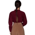 thumbnail image 2 of Scully RangeWear Womens Burgundy 100% Cotton Embroidered Inset L/S Blouse XXL, 2 of 2